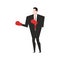 Business fight. Businessman with boxing gloves. Office fighting