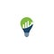 Business Finance bulb shape concept Logo