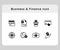 business and finance debit card investment target earth briefcase hand icon icons set collection collections package white
