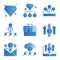 Business and Finance icon set include diamond,organization,bag,arrow,mail,finance,cloud,laptop