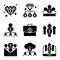 Business and Finance icon set include diamond,organization,bag,arrow,mail,finance,cloud,laptop