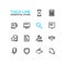 Business, Finance, Law Symbols - thick line design icons set