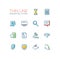 Business, Finance, Law Symbols - thick line design icons set