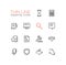 Business, Finance, Law Symbols - thick line design icons set