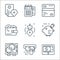 business and finance line icons. linear set. quality vector line set such as payment gateway, money, safe deposit, piggy bank,