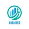 Business finance logo template - vector concept illustration. Economic infographic sign. Arrows and infograph bar.