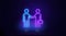Business and Finance neon , a vector icon of a meeting of two executives. Vector illustration, startup