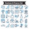 Business & Finance set-1 Outline blue Series ,balance ,chart ,lock ,hammer ,locker ,love , icon vector illustration