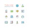 Business, Finance Symbols - thick line design icons set