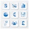 Business Financial Flat Icons Set