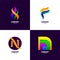 Business, financial, marketing abstract logo collection