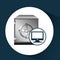 Business financial safe box online icon