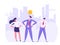 Business Financial Teamwork Success Concept with People Characters Standing with Vision Dollar Sign