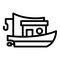 Business fishing boat icon, outline style