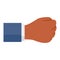 Business fist icon, flat style