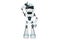 Business flat drawing robot showing loser sign on forehead with fingers. Making \\\'L\\\' symbol. Robot cybernetic organism.