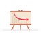 Business Flat Icon. Blackboard with negative statistics. Business and Marketing Concept Illustration