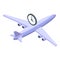 Business flight icon isometric vector. Growth journey