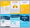 Business flyers. Corporate brochure booklet pages vector layout design