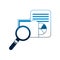 business folder data information magnifying glass