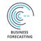 Business forecasting thin line icon, sign, symbol, illustation, linear concept, vector