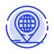 Business, Forum, Global, Modern Blue Dotted Line Line Icon