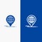 Business, Forum, Global, Modern Line and Glyph Solid icon Blue banner Line and Glyph Solid icon Blue banner