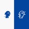 Business, Forward, Leader, Path, Provider Line and Glyph Solid icon Blue banner Line and Glyph Solid icon Blue banner