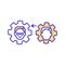 Business function model yellow RGB color icon