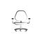 business, furniture, office chair hand drawn icon. Outline symbol design from business set