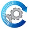 Business gear cycle illustration design