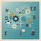 Business gears infographics