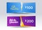 Business Gift Voucher template. Blue and Purple color style