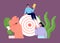 Business goal. Businessman and woman, hand aiming dart at target. Achievement in work or study, vector concept