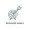 Business goals line icon, vector. Business goals outline sign, concept symbol, flat illustration