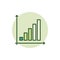 Business graph green icon