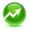 Business graph icon glassy green round button