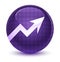 Business graph icon glassy purple round button