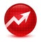 Business graph icon glassy red round button