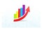 Business graph statistics growth sales icon logo