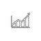 Business growing graph line icon, Infographic