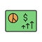 Business growth development graph icon