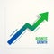 Business growth steps chart arrow concept