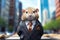 business hamster in suit