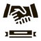 business handshake deal icon Vector Glyph Illustration
