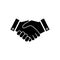 Business handshake. Handshake icon vector. contract agreement. Trust icon vector. Deal. Done. partnership icon