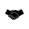 Business handshake. Handshake icon vector. contract agreement. Trust icon vector. Deal. Done. partnership icon