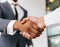 Business handshake of the manager and director of the company