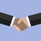 Business handshake, Shaking hands design concept, business agreement, bet, partnership concepts. Two hands shaking each other. Bus