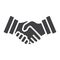 Business handshake solid icon, contract agreement